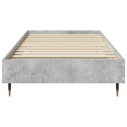 Bedframe Betongrijs 80 x 200 cm Bewerkt hout