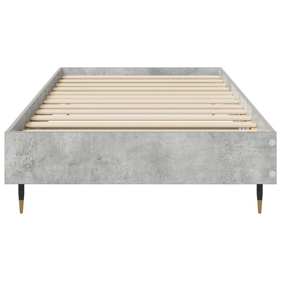 Bedframe Betongrijs 80 x 200 cm Bewerkt hout