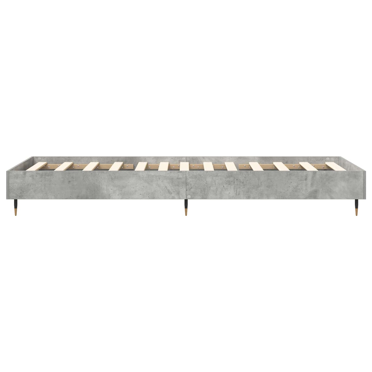 Bedframe Betongrijs 80 x 200 cm Bewerkt hout