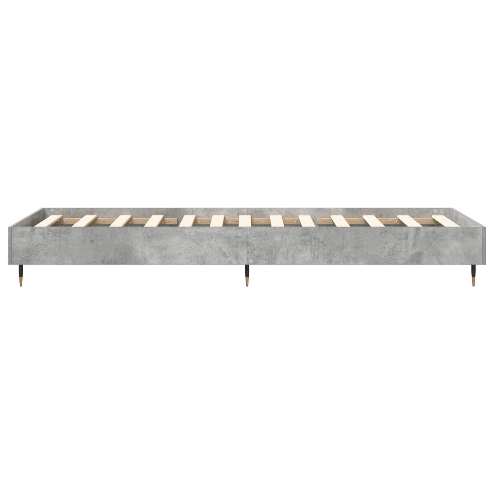 Bedframe Betongrijs 80 x 200 cm Bewerkt hout