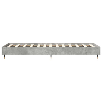 Bedframe Betongrijs 80 x 200 cm Bewerkt hout