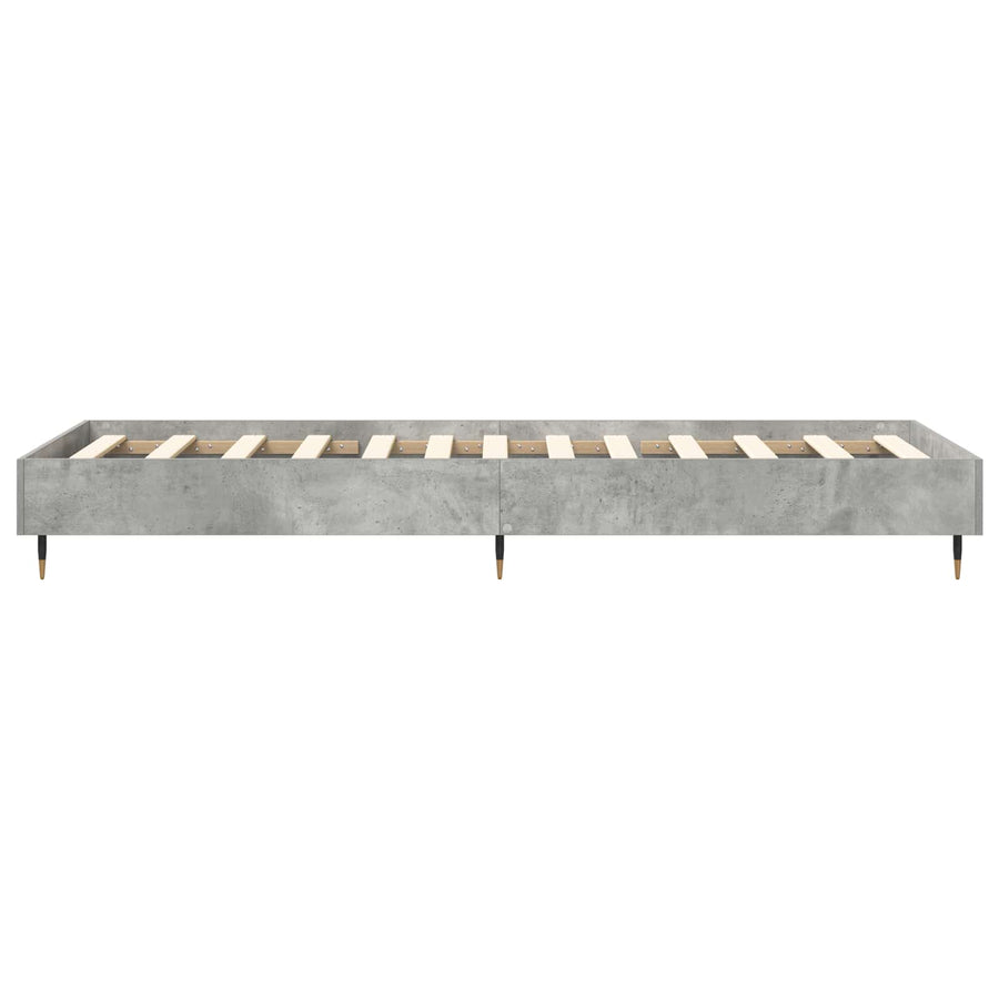 Bedframe Betongrijs 80 x 200 cm Bewerkt hout