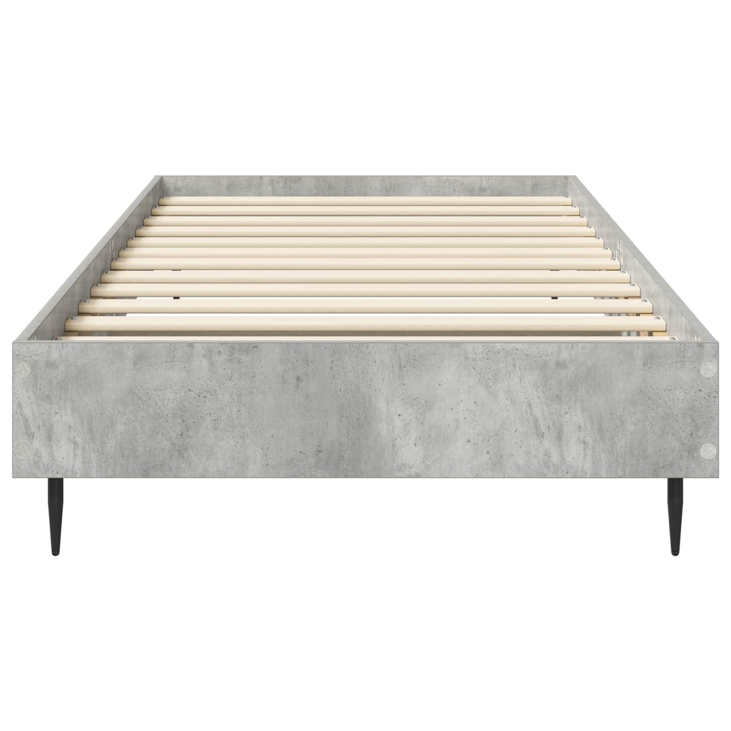 Bedframe Betongrijs 80 x 200 cm Bewerkt hout