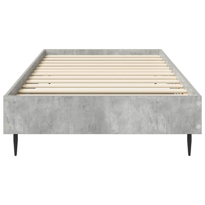 Bedframe Betongrijs 80 x 200 cm Bewerkt hout