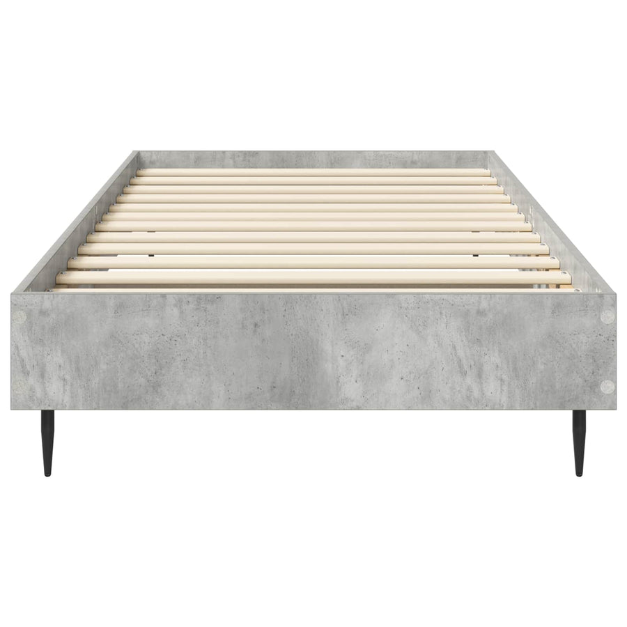 Bedframe Betongrijs 80 x 200 cm Bewerkt hout