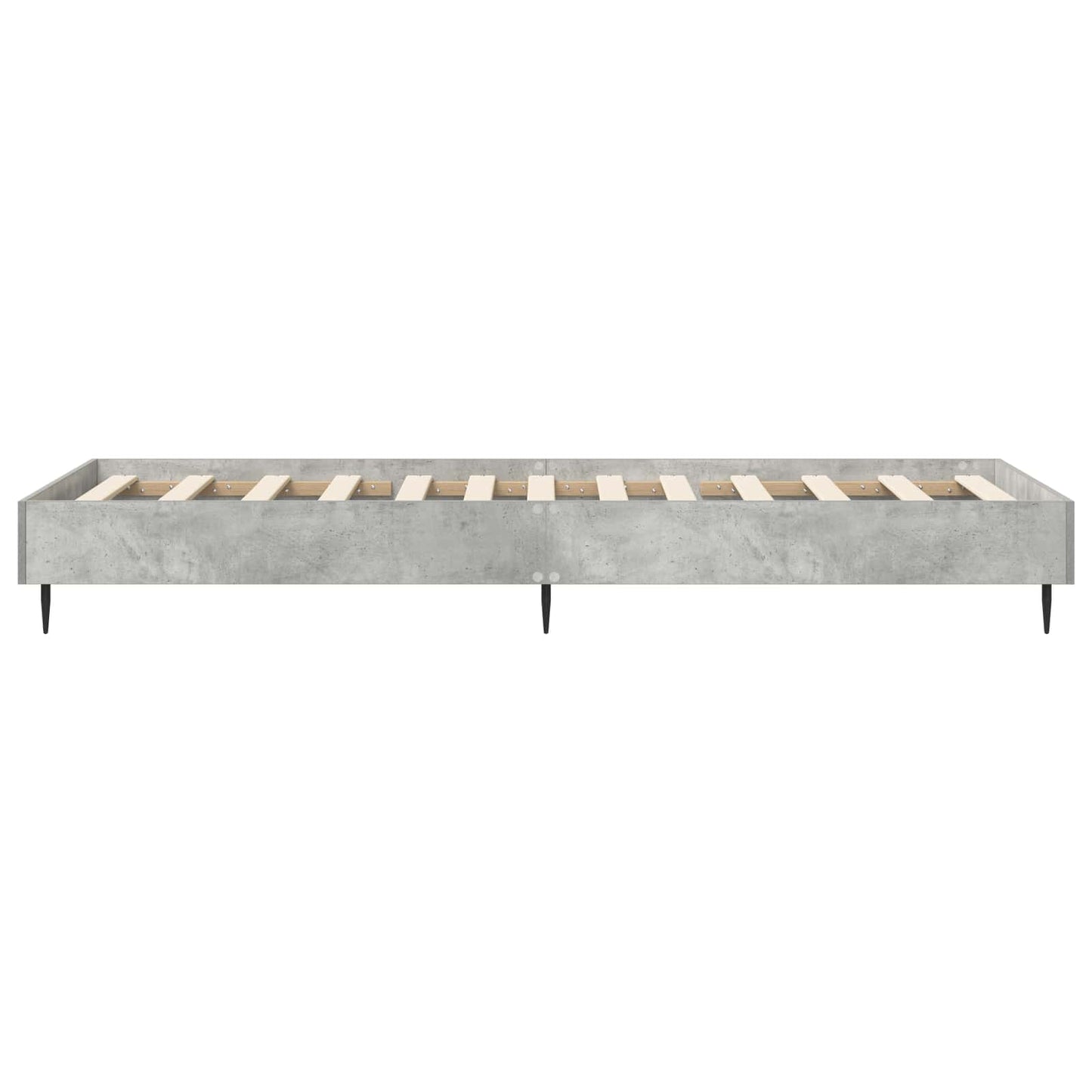 Bedframe Betongrijs 80 x 200 cm Bewerkt hout