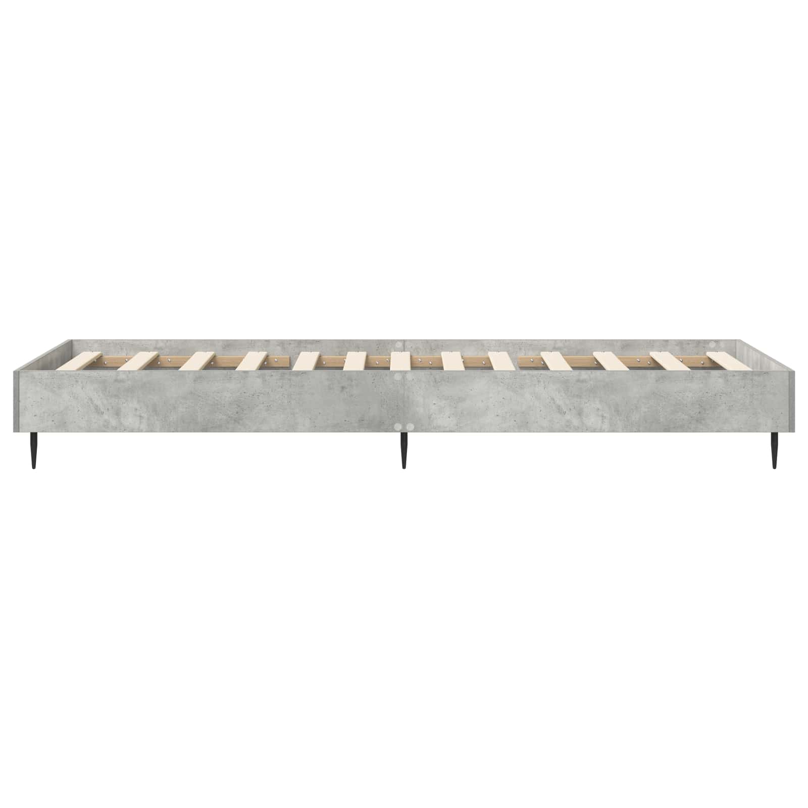 Bedframe Betongrijs 80 x 200 cm Bewerkt hout