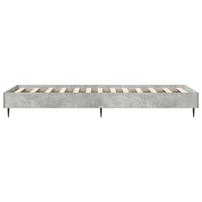 Bedframe Betongrijs 80 x 200 cm Bewerkt hout
