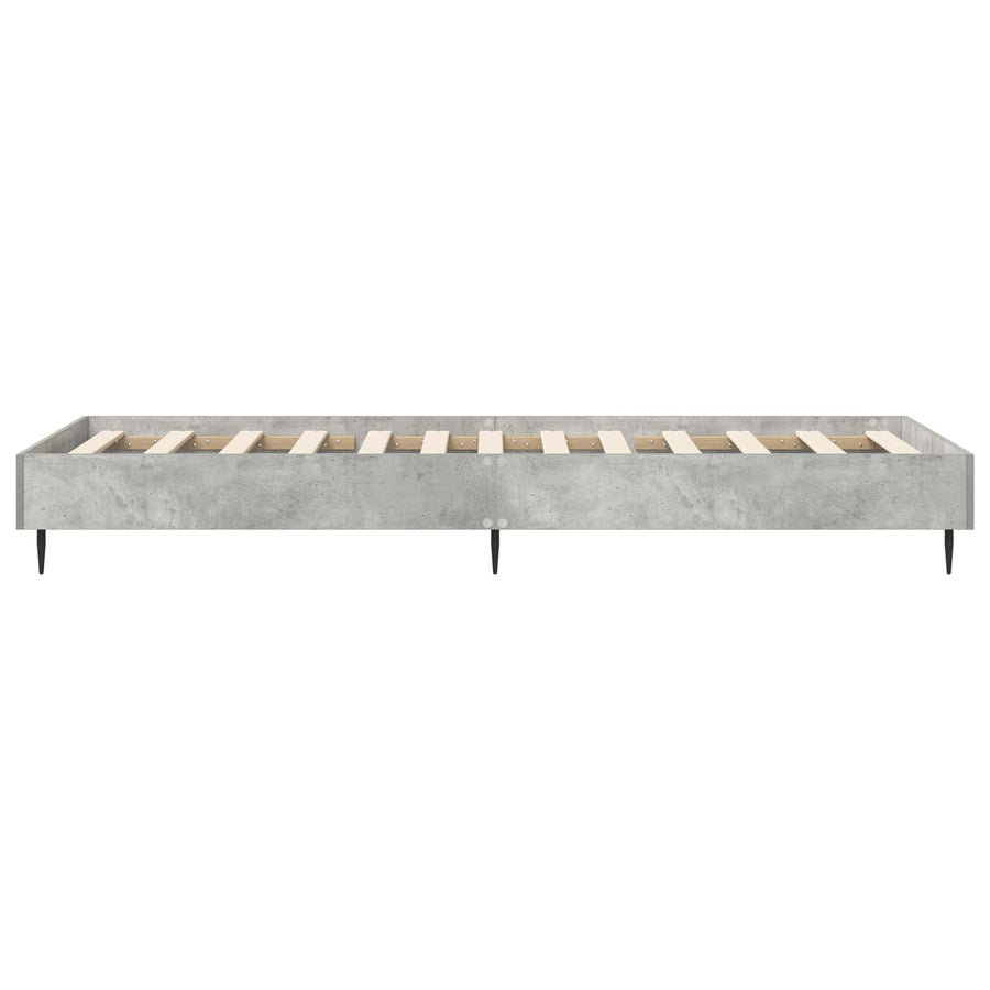 Bedframe Betongrijs 80 x 200 cm Bewerkt hout