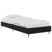 Bedframe 80 x 200 cm zwart eiken bewerkt hout