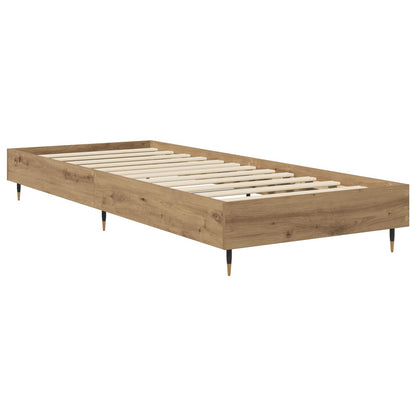 Bedframe Artisanaal eiken 80 x 200 cm Bewerkt hout