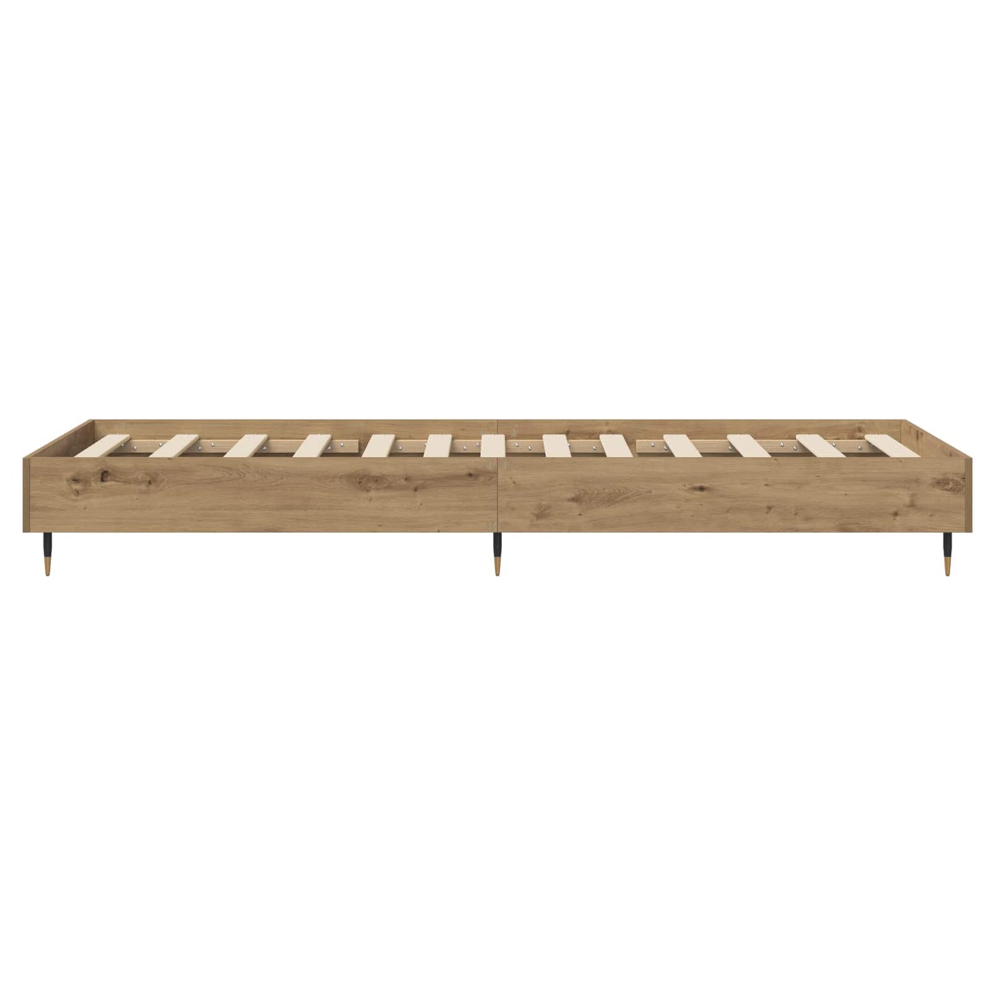 Bedframe Artisanaal eiken 80 x 200 cm Bewerkt hout