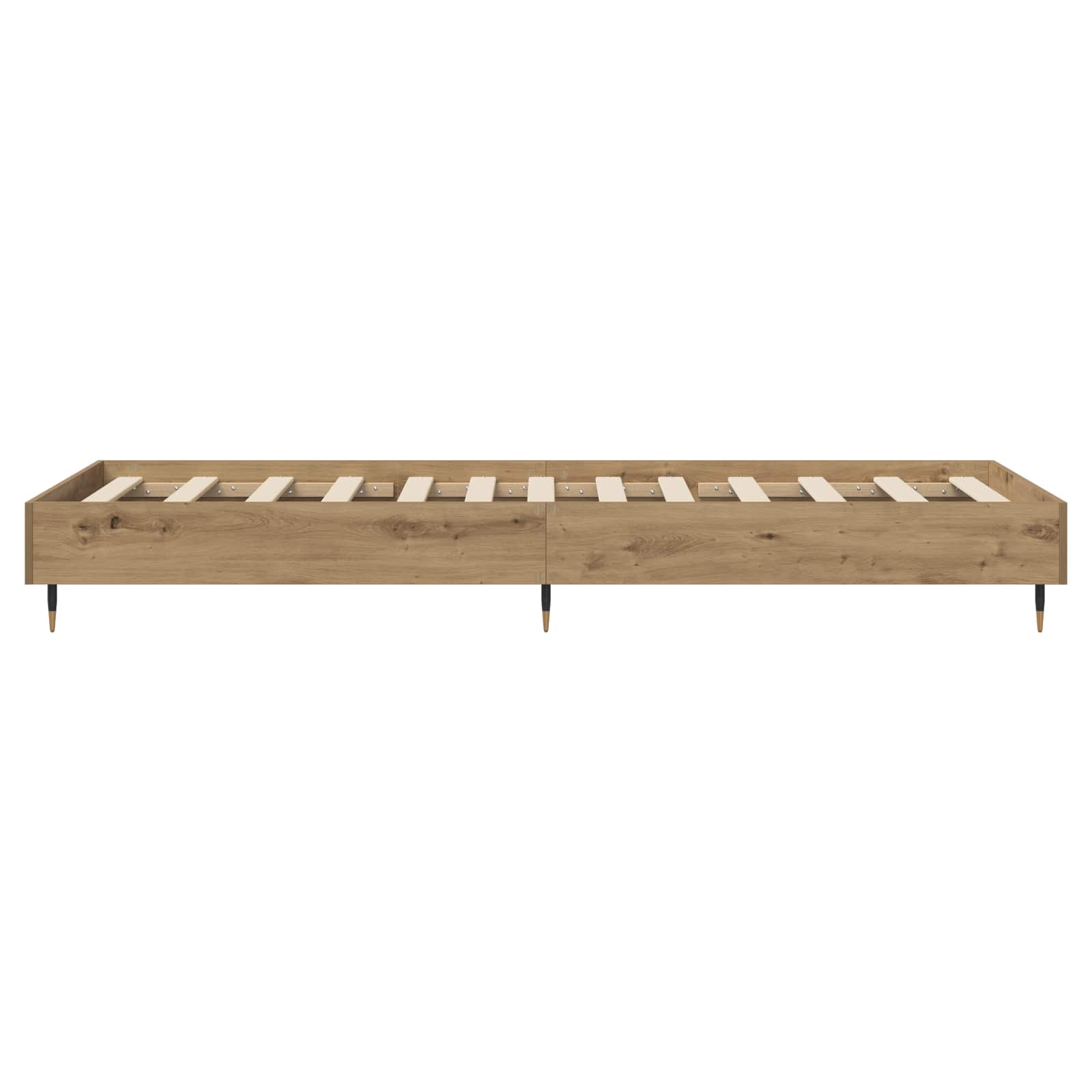 Bedframe Artisanaal eiken 80 x 200 cm Bewerkt hout
