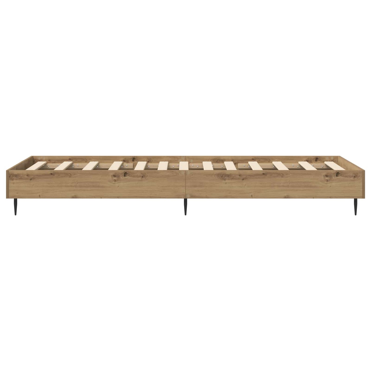 Bedframe Artisanaal eiken 80 x 200 cm Bewerkt hout