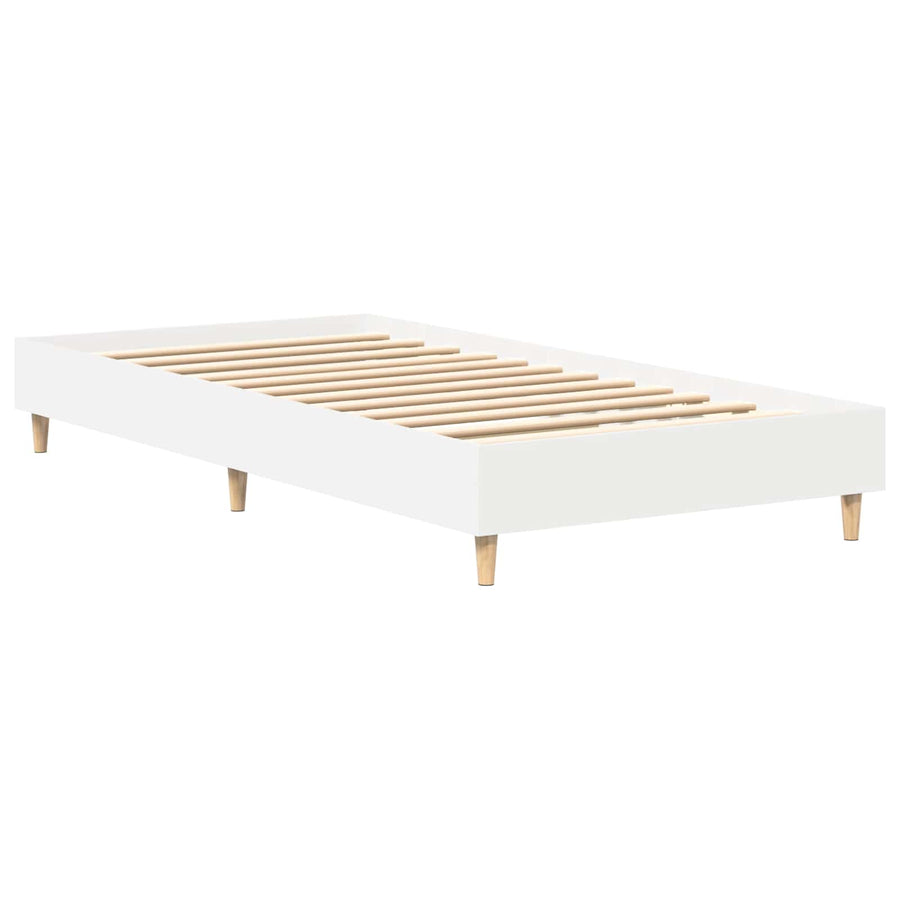 Bedframe Wit 80 x 200 cm Bewerkt hout