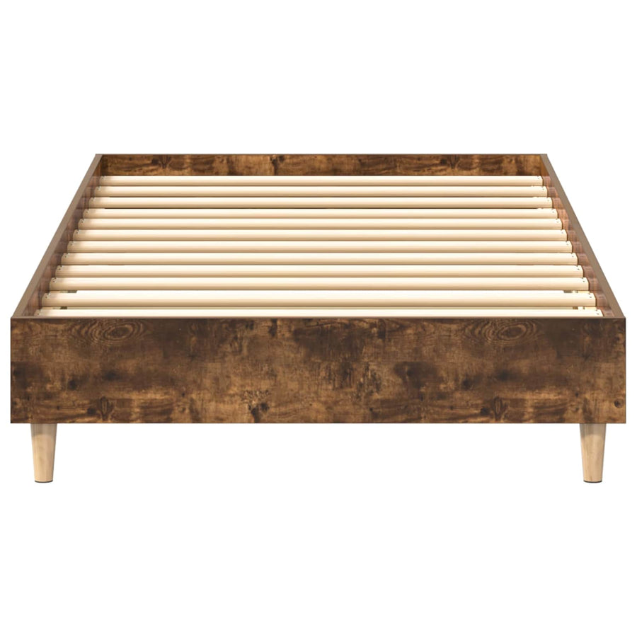 Bedframe Gerookt eiken 80 x 200 cm Bewerkt hout