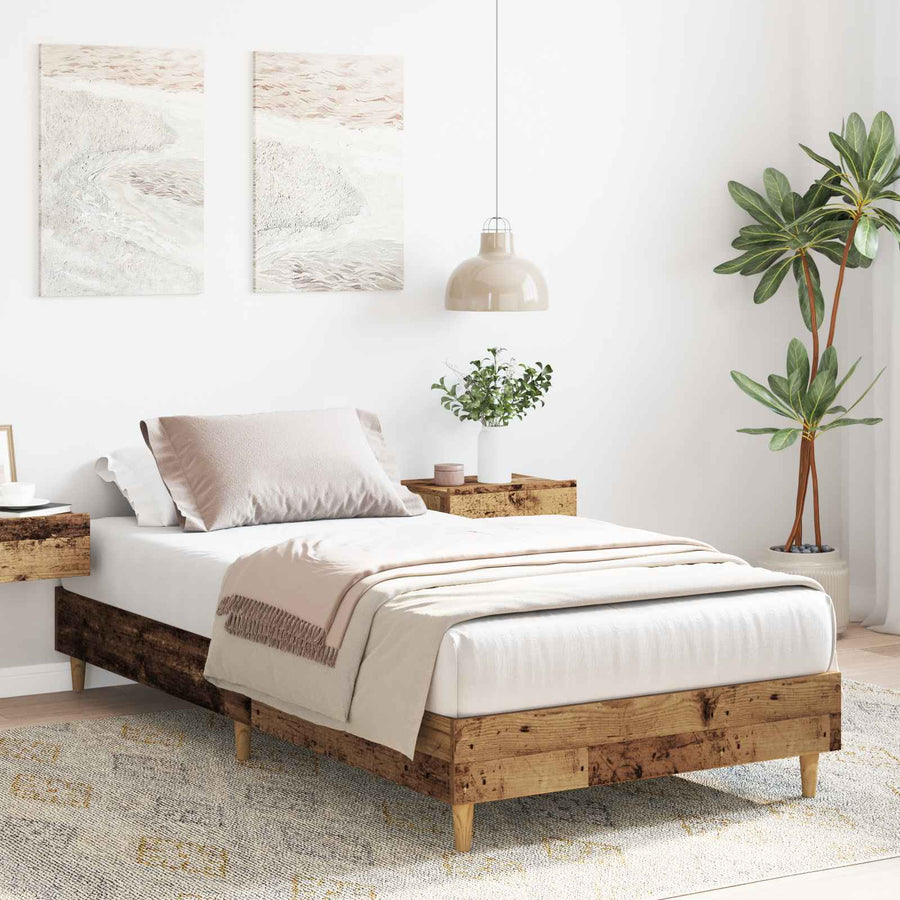 Bedframe Oud hout 80 x 200 cm Bewerkt hout