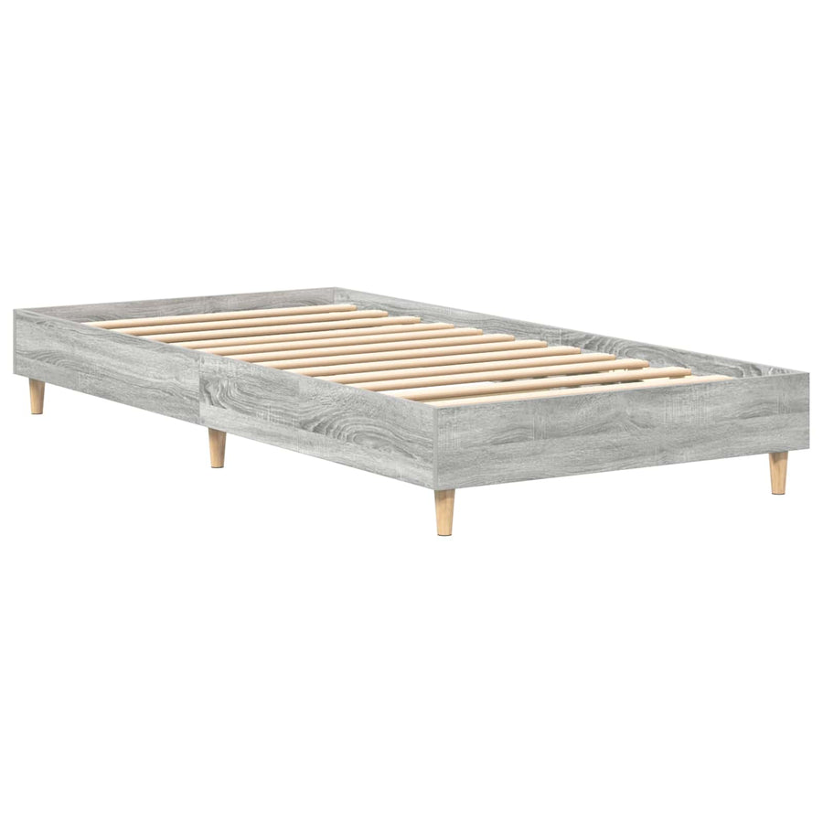 Bedframe Grijs Sonoma 80 x 200 cm Bewerkt hout
