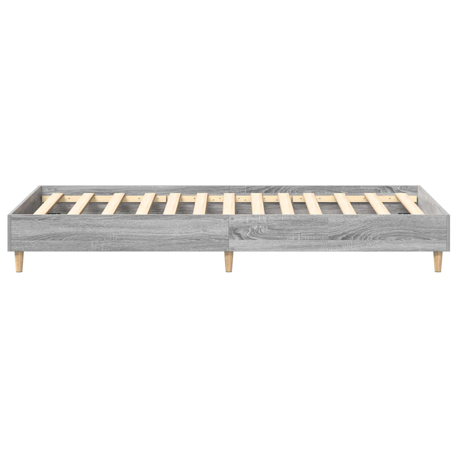 Bedframe Grijs Sonoma 80 x 200 cm Bewerkt hout