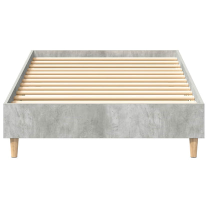 Bedframe Betongrijs 80 x 200 cm Bewerkt hout