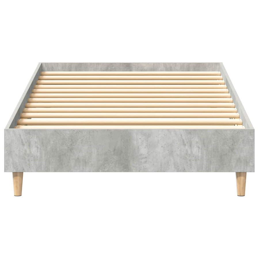 Bedframe Betongrijs 80 x 200 cm Bewerkt hout