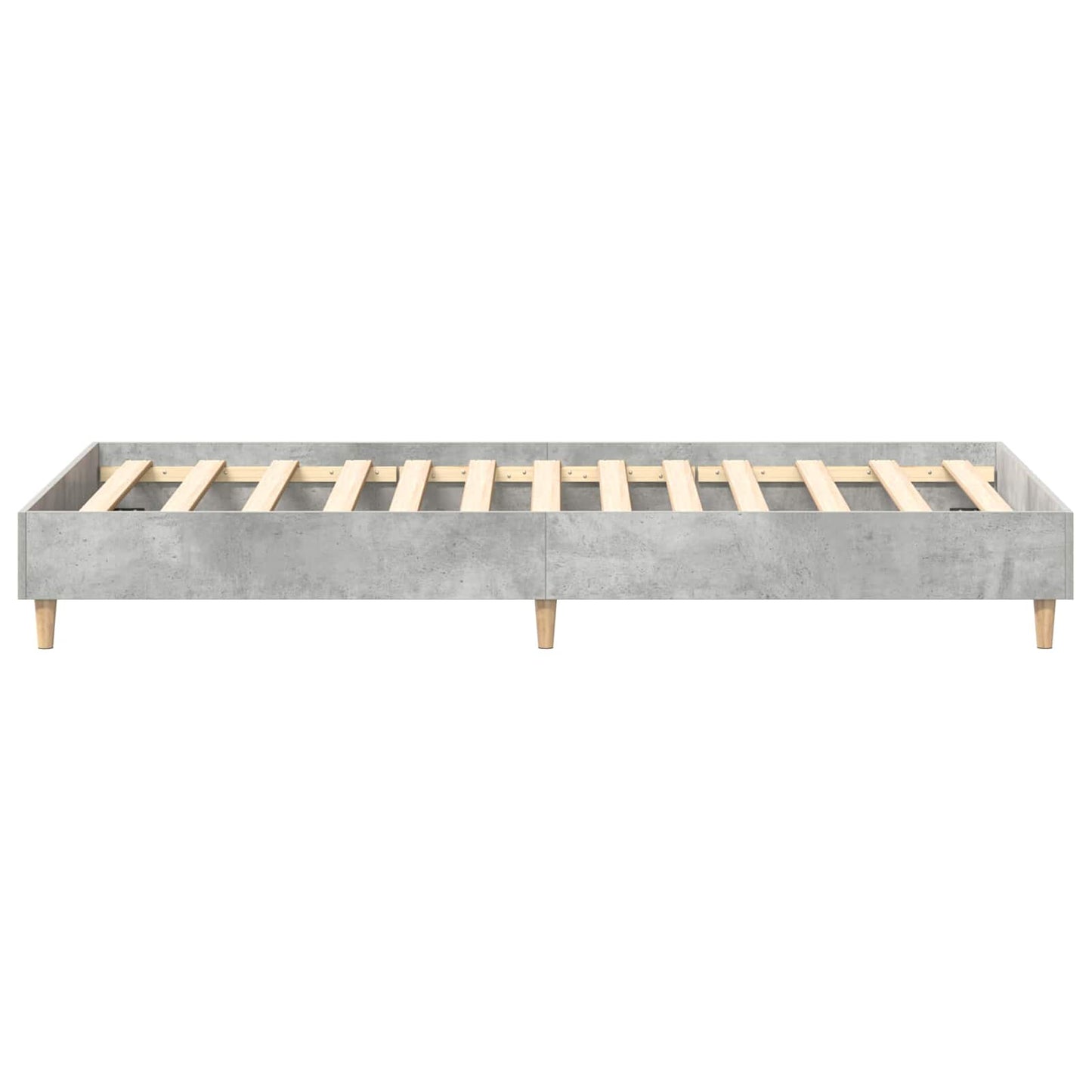 Bedframe Betongrijs 80 x 200 cm Bewerkt hout