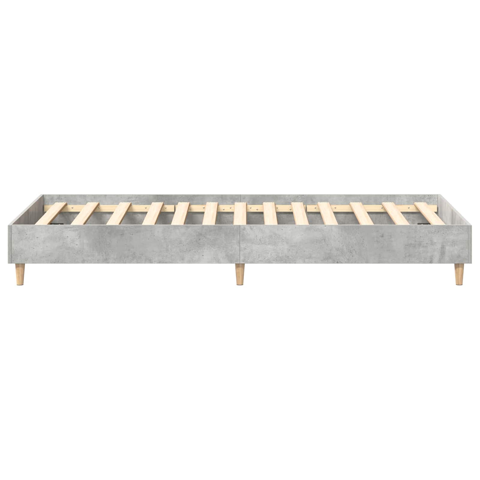 Bedframe Betongrijs 80 x 200 cm Bewerkt hout