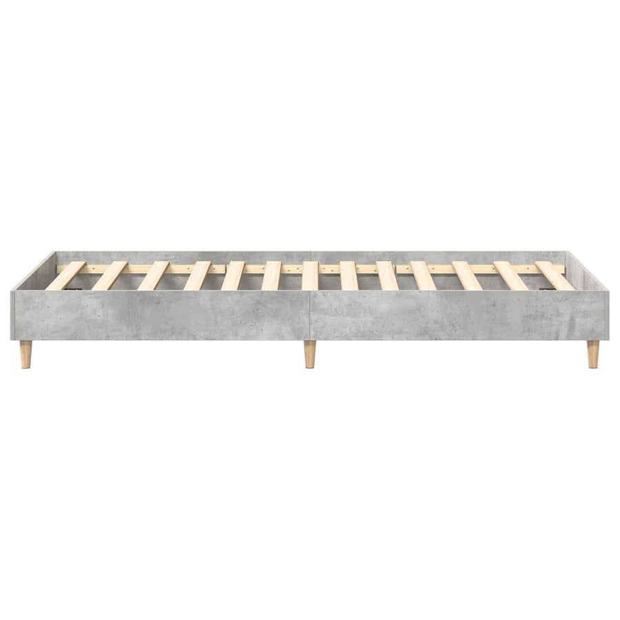 Bedframe Betongrijs 80 x 200 cm Bewerkt hout