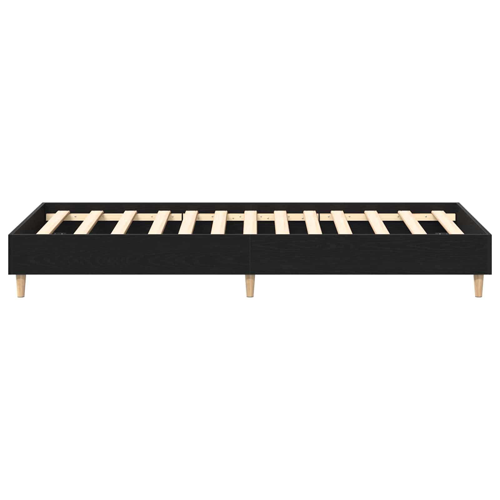 Bedframe Zwart eiken 80 x 200 cm Bewerkt hout