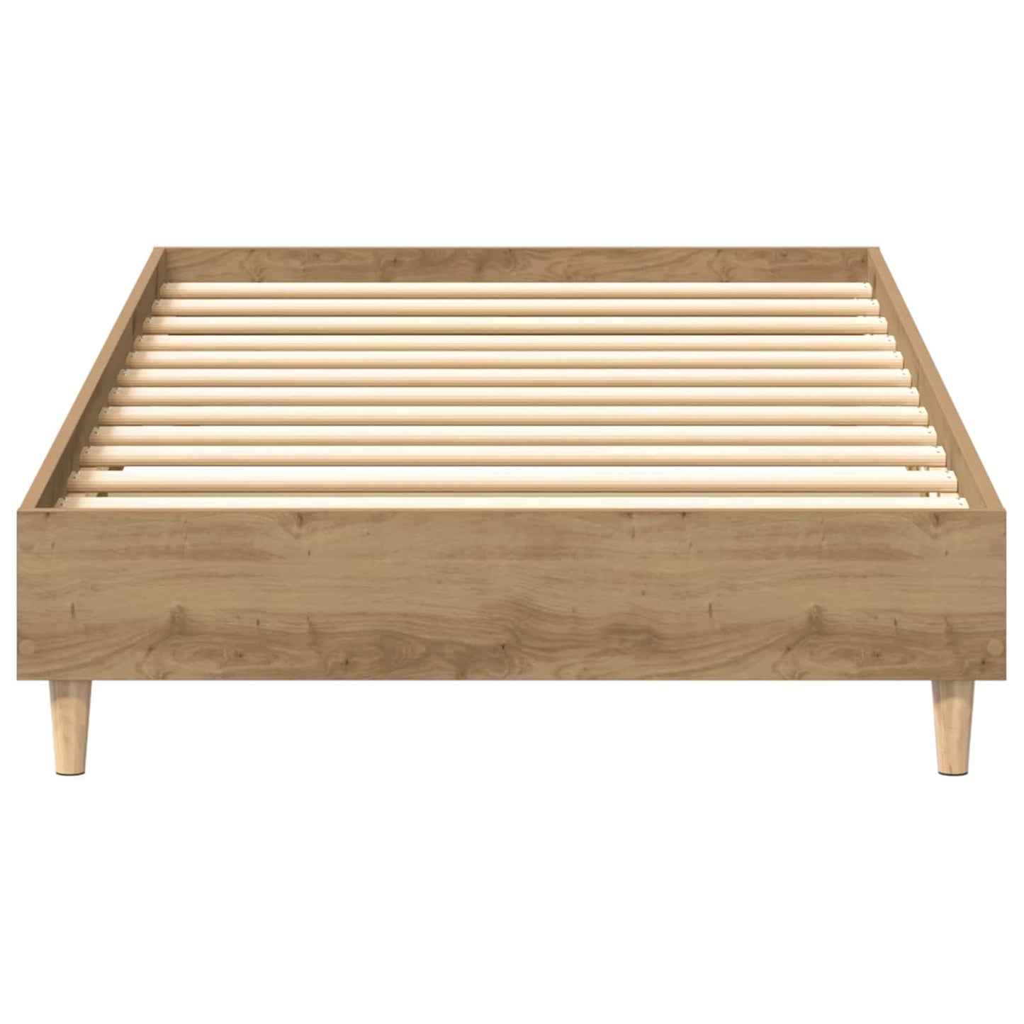 Bedframe Artisanaal eiken 80 x 200 cm Bewerkt hout