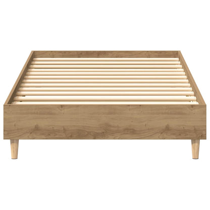 Bedframe Artisanaal eiken 80 x 200 cm Bewerkt hout