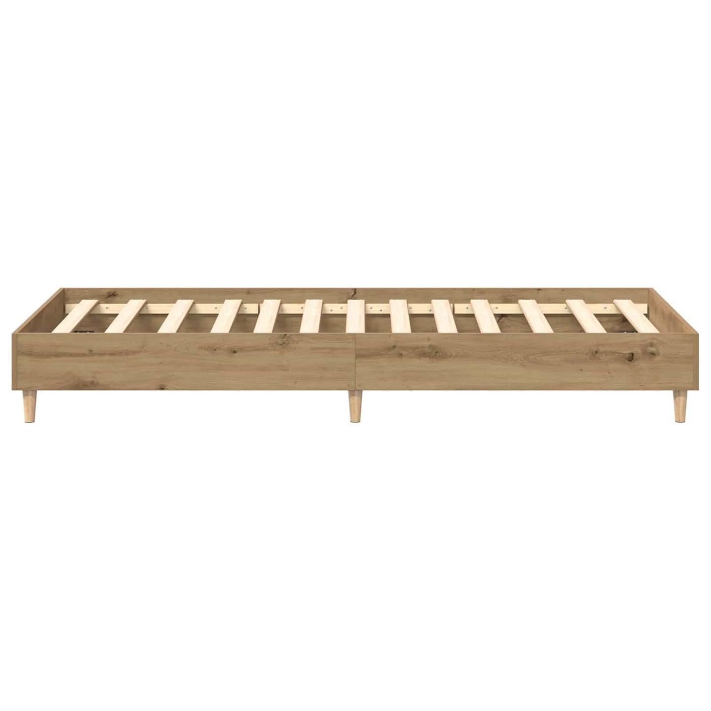 Bedframe Artisanaal eiken 80 x 200 cm Bewerkt hout