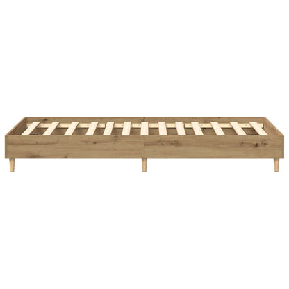Bedframe Artisanaal eiken 80 x 200 cm Bewerkt hout