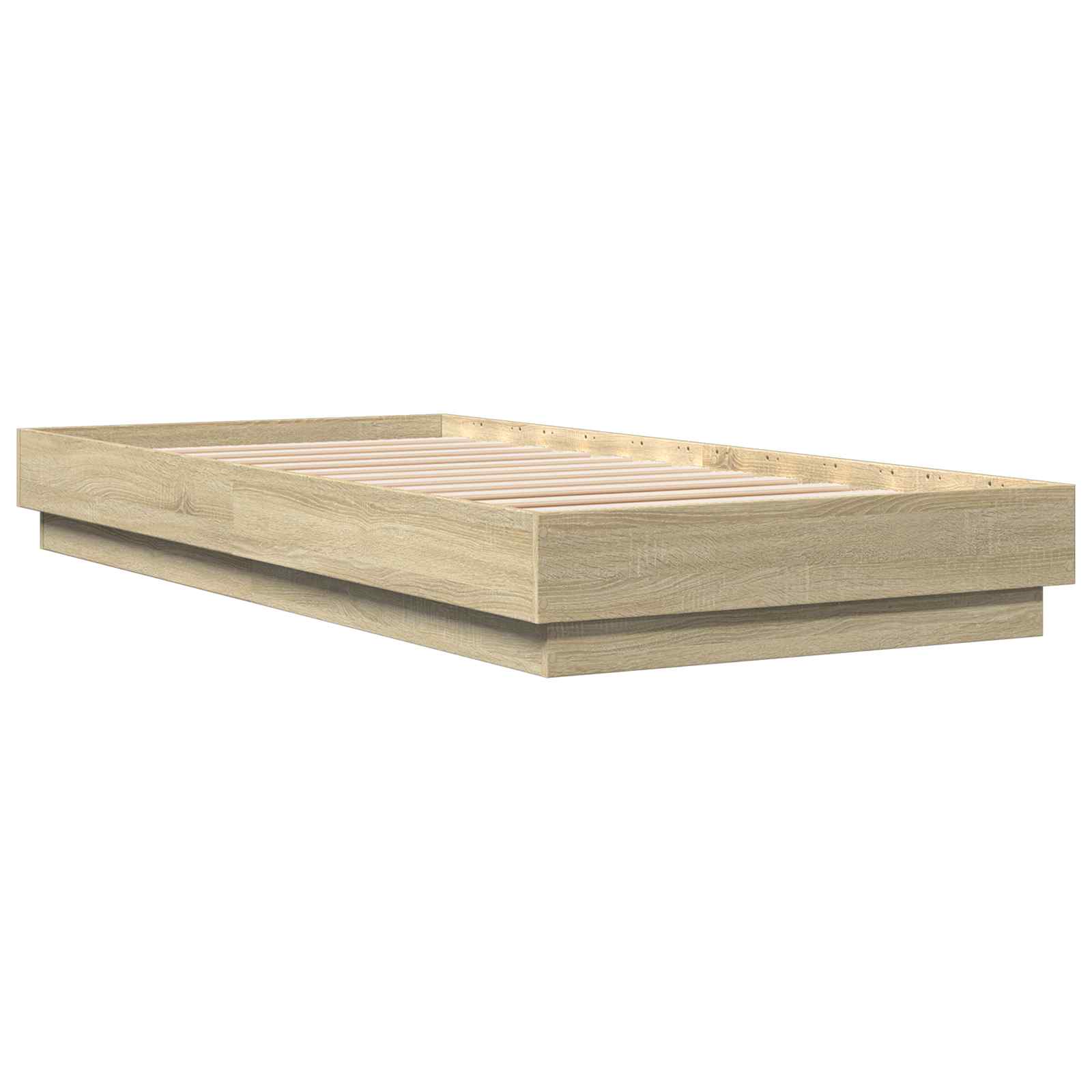 Vloerbedframe Sonoma Eiken 80 x 200 cm Bewerkt hout