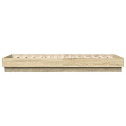 Vloerbedframe Sonoma Eiken 80 x 200 cm Bewerkt hout