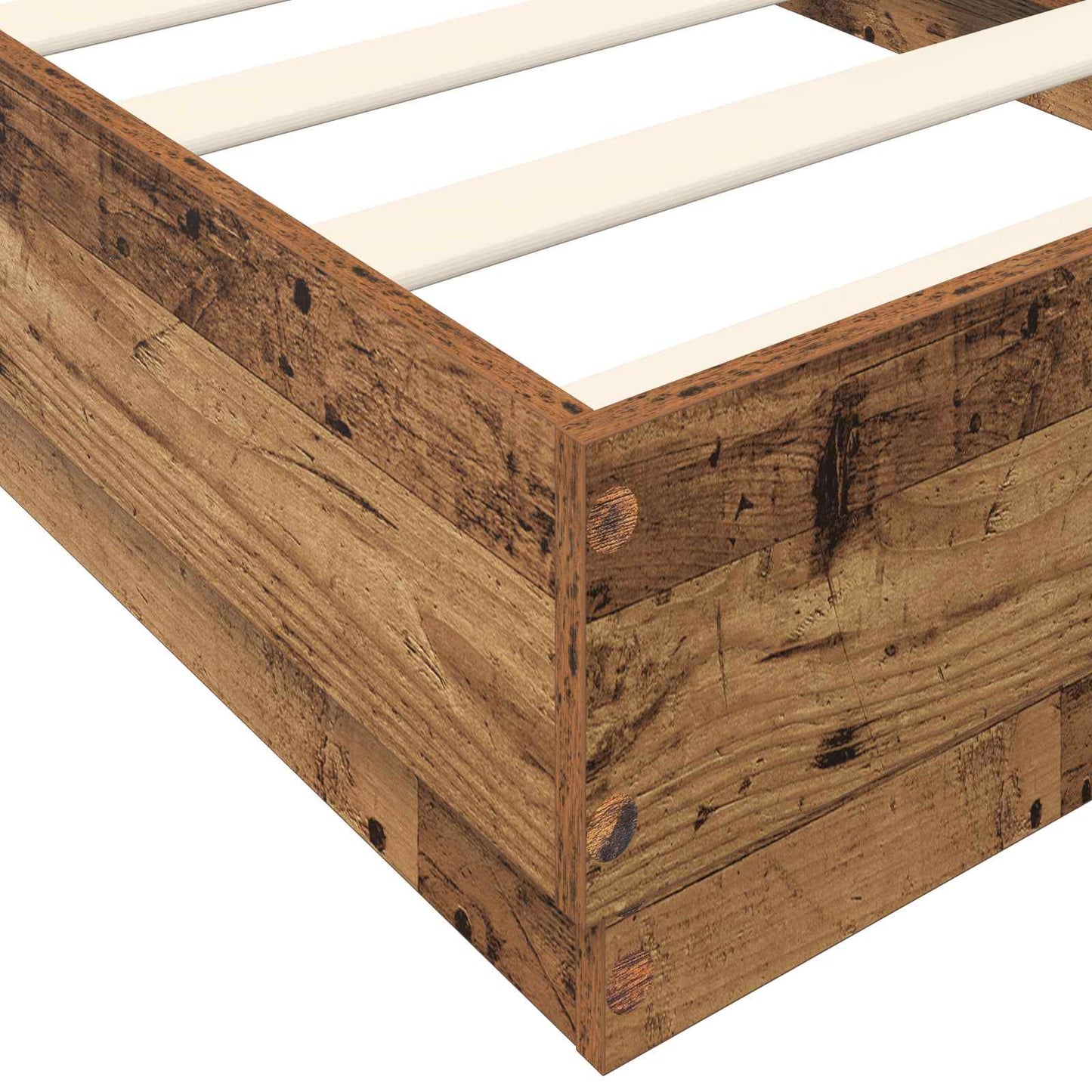 Vloerbedframe Oud hout 80 x 200 cm Bewerkt hout