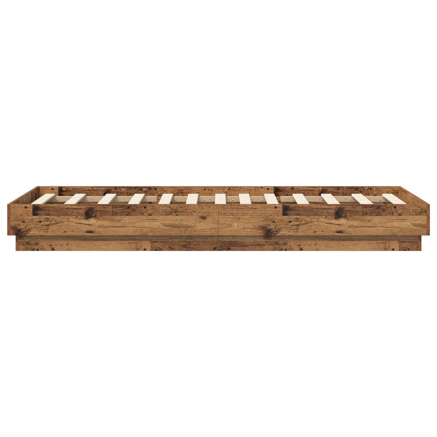 Vloerbedframe Oud hout 80 x 200 cm Bewerkt hout