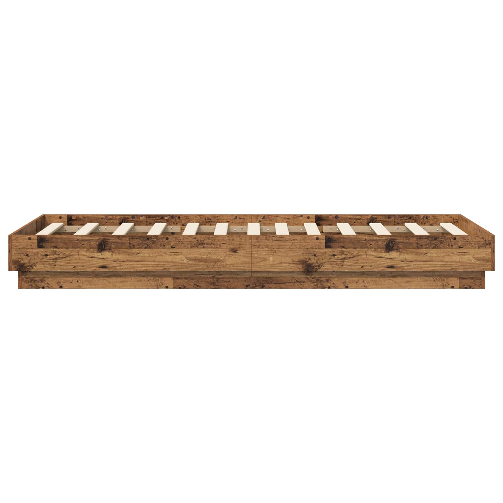 Vloerbedframe Oud hout 80 x 200 cm Bewerkt hout