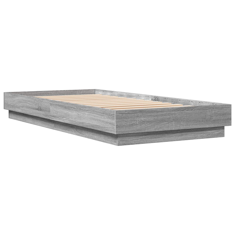 Vloerbedframe Grijs Sonoma 80 x 200 cm Bewerkt hout