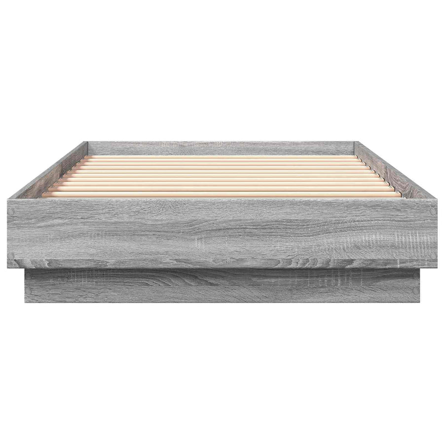 Vloerbedframe Grijs Sonoma 80 x 200 cm Bewerkt hout