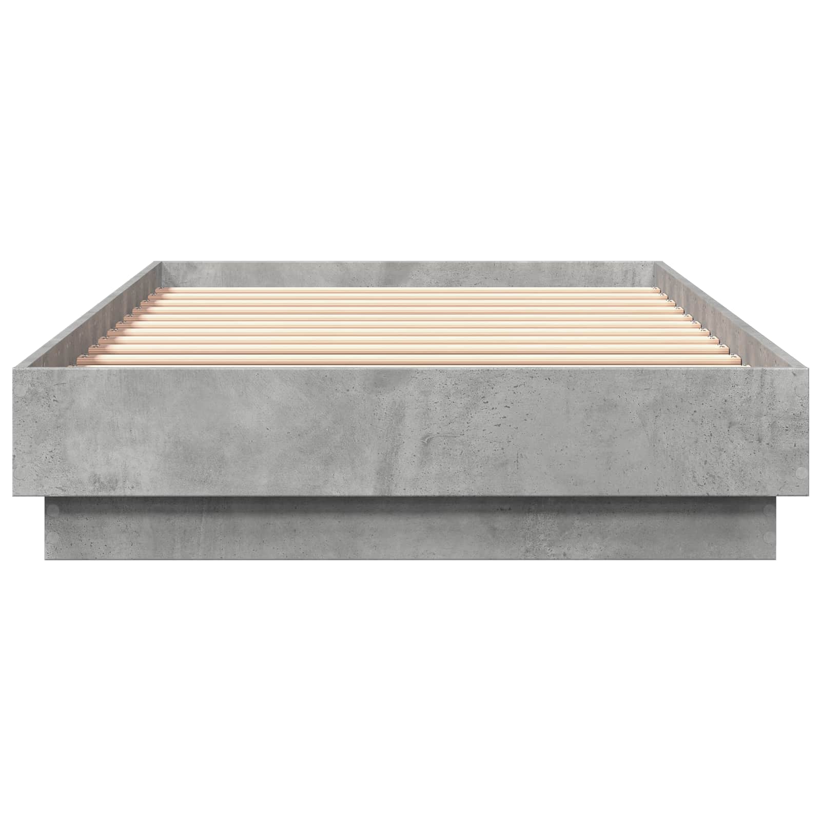 Vloerbedframe Betongrijs 80 x 200 cm Bewerkt hout