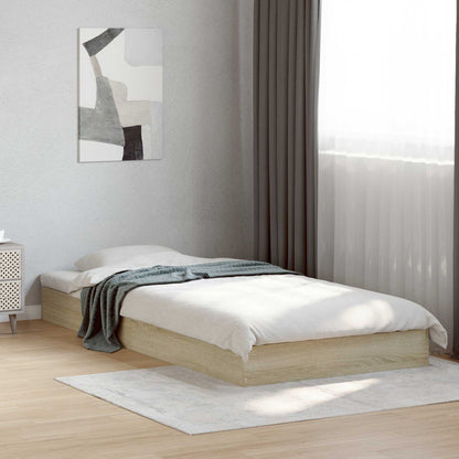 Vloerbedframe Sonoma Eiken 80 x 200 cm Bewerkt hout