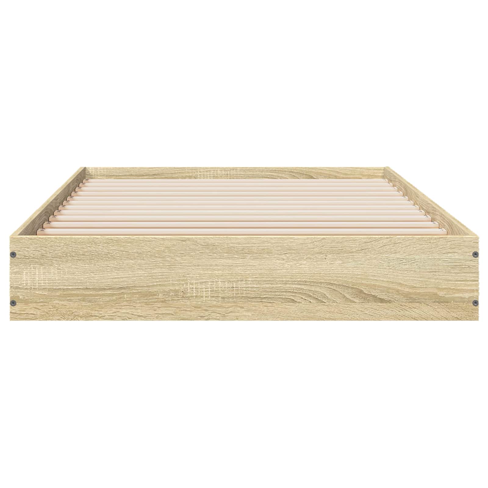 Vloerbedframe Sonoma Eiken 80 x 200 cm Bewerkt hout