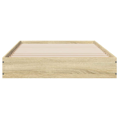 Vloerbedframe Sonoma Eiken 80 x 200 cm Bewerkt hout