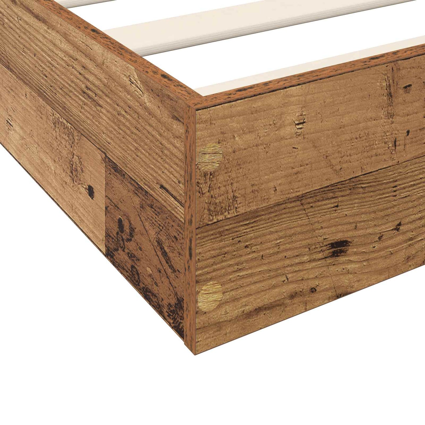 Vloerbedframe Oud hout 80 x 200 cm Bewerkt hout