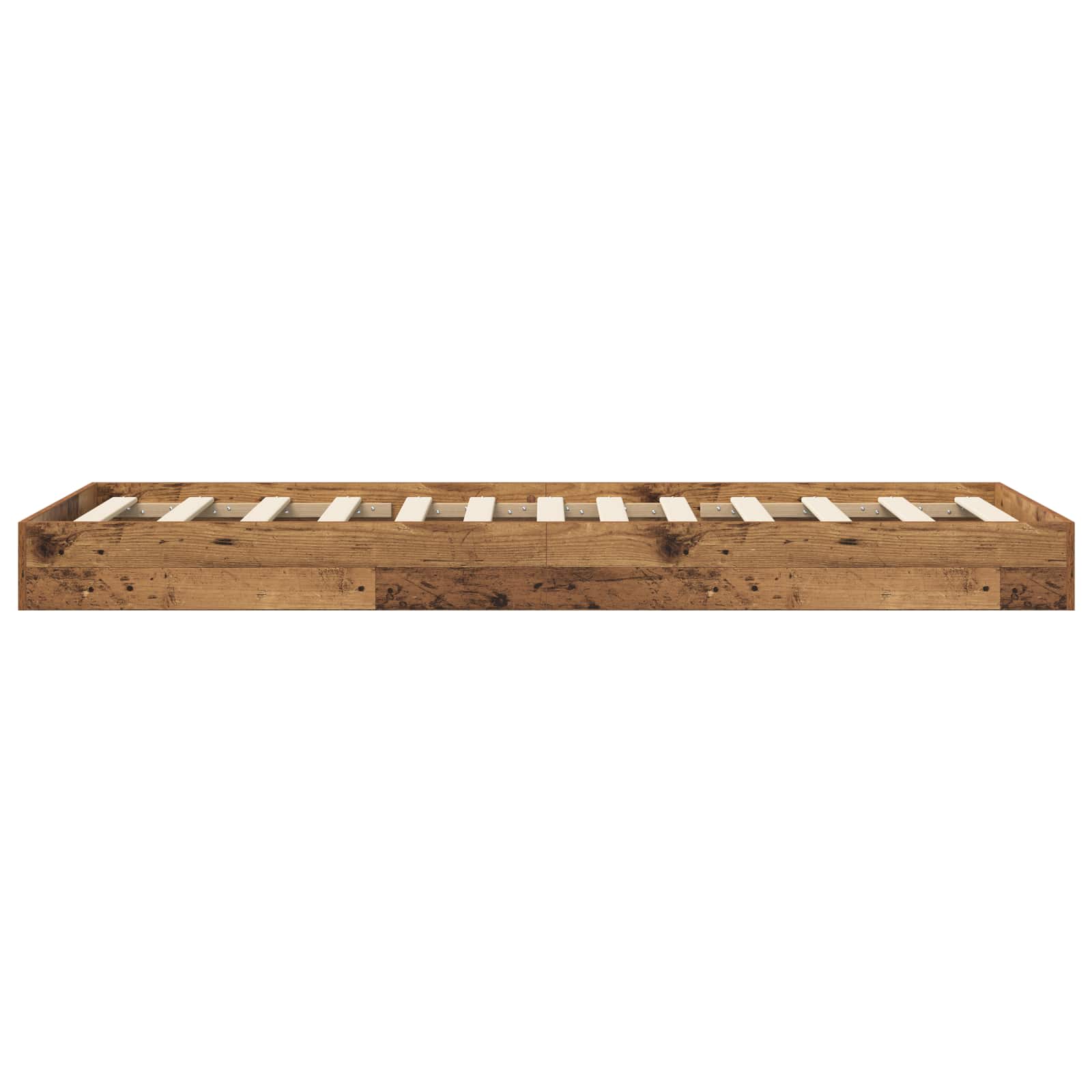 Vloerbedframe Oud hout 80 x 200 cm Bewerkt hout