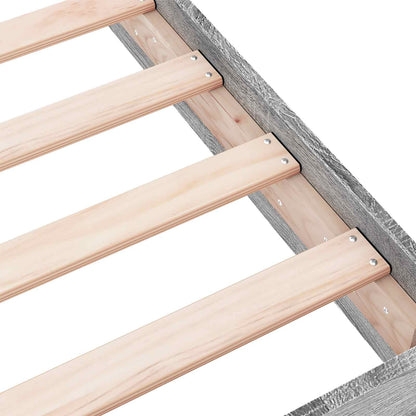 Vloerbedframe Grijs Sonoma 80 x 200 cm Bewerkt hout