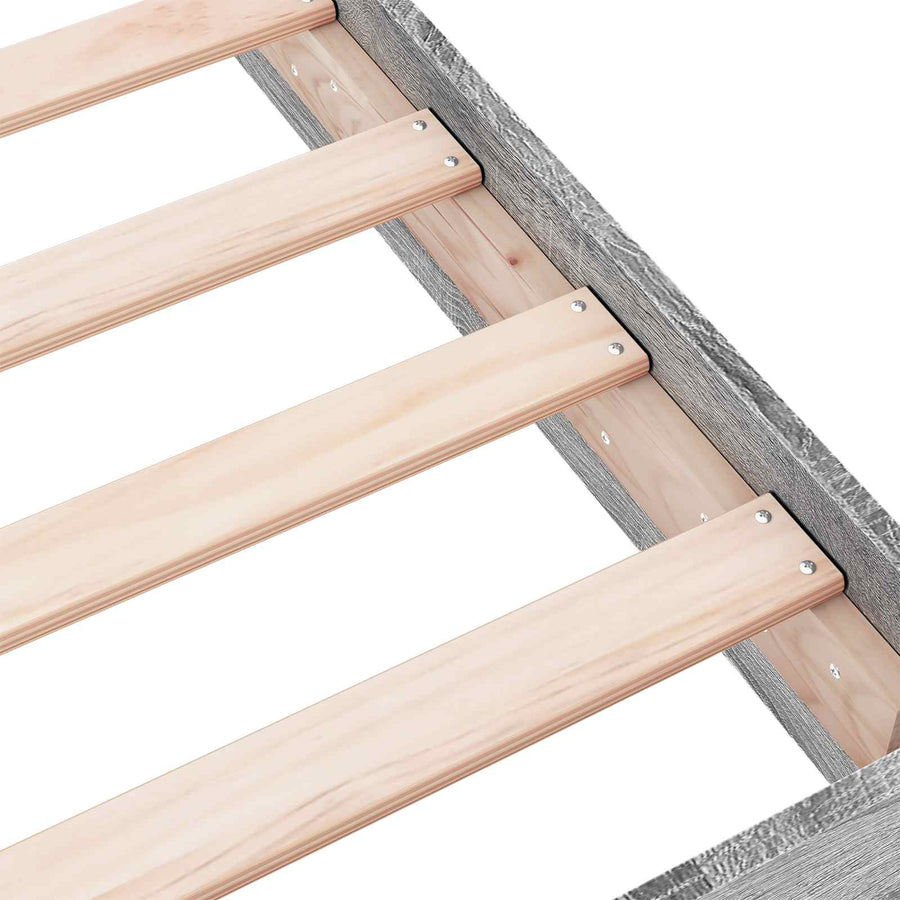Vloerbedframe Grijs Sonoma 80 x 200 cm Bewerkt hout