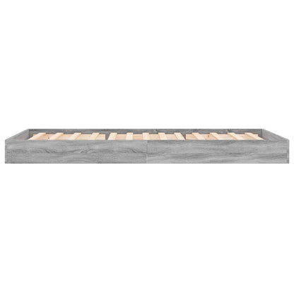 Vloerbedframe Grijs Sonoma 80 x 200 cm Bewerkt hout