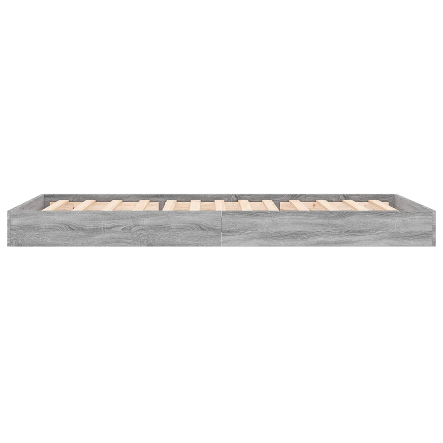 Vloerbedframe Grijs Sonoma 80 x 200 cm Bewerkt hout